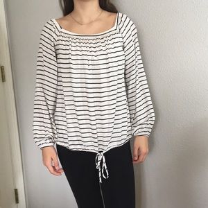 striped long sleeve top